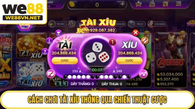Cách chơi tài xỉu thông qua chiến thuật cược